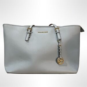 Michael Kors Light Blue Large Tote Bag